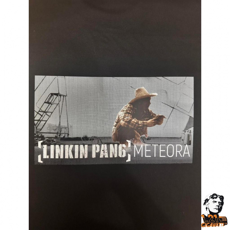 Lowkey Store เสื้อวงยุค2000 Linkin Pang อัลบั้มชุดที่สอง Meteora สีดำ สกรีนHalftone ขนาด S-8XL สำหรั