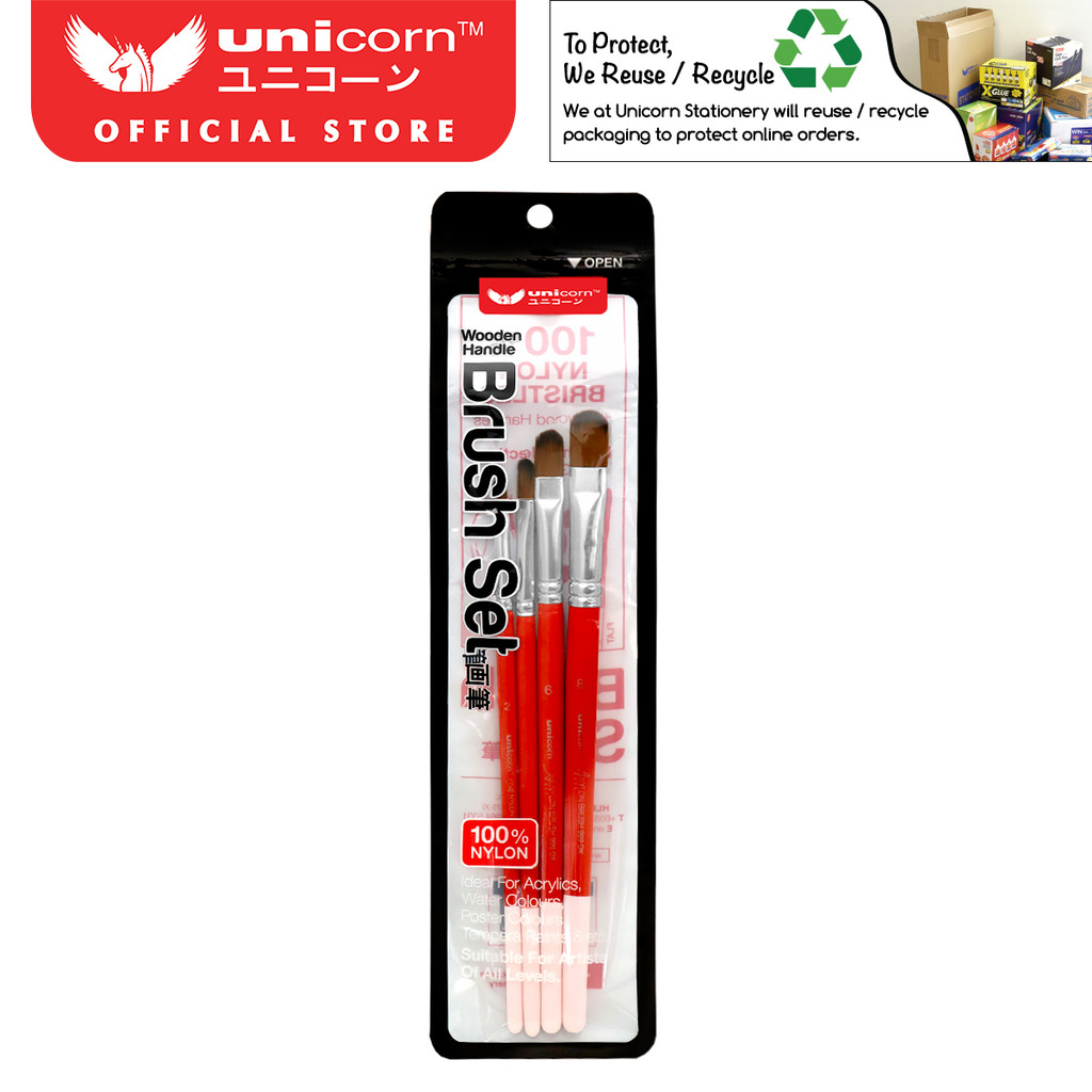 Unicorn Artist Nylon Brush Set 2/4/6/8 4S UAB-999DX-B