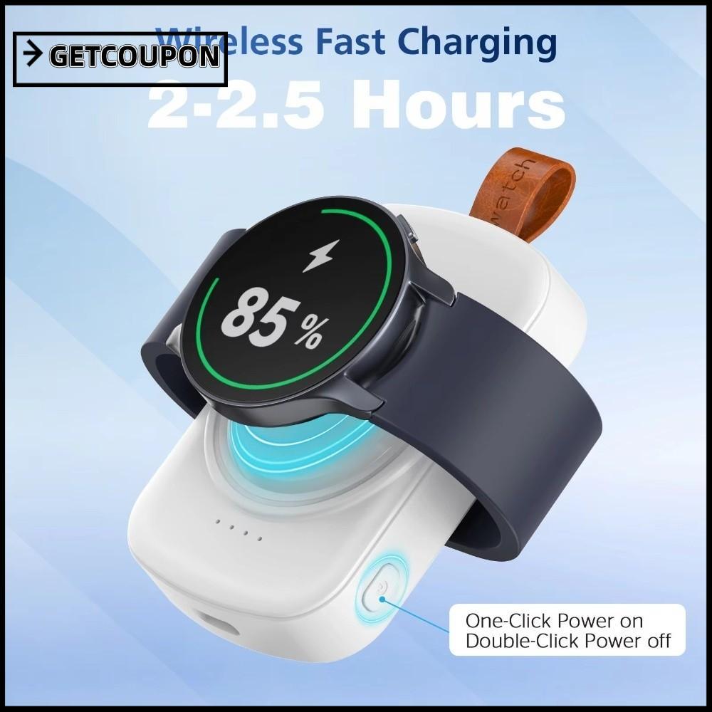 GETCOUPON Power Bank, Fast CHARGING Wireless Smartwatch Charger,แม่เหล็กสําหรับGalaxy ChargerสําหรับGalaxy Watch 6/6 Classic/5 /4/3 Active 2/1