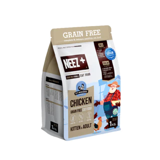 NEEZ+ Grain Free นีซพลัส อาหารเม็ดแมว สูตรไม่มีธัญพืช เม็ดกินง่าย ถุงซีลแน่น เม็ดแมว ขนาด 1 kg
