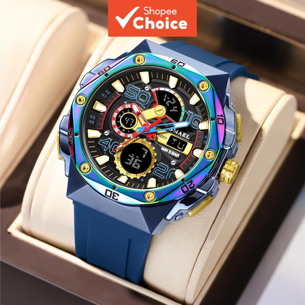 นาฬิกาข้อมือกีฬา SMAEL รุ่น 8113 กันน้ํา พร้อมสัญญาณปลุกและไฟ LED แฟชั่นสําหรับธุรกิจและออกกําลังกายสําหรับผู้ชาย