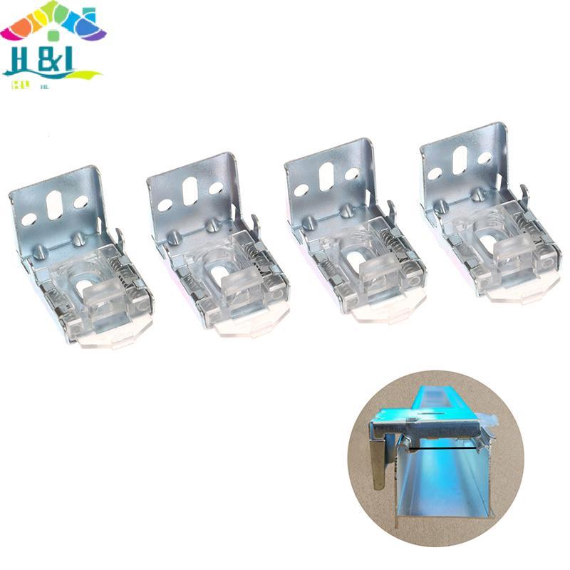 H & L 4 ชิ้น 25 มิลลิเมตรเพดานและผนัง Braets สําหรับ Venetian ผ้าม่านรางโหลดติดตั้งผ้าม่านอุปกรณ์เสร