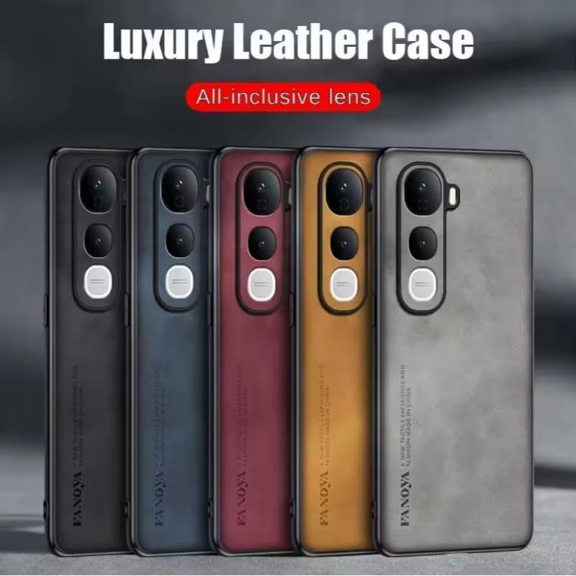 Vivo Y400 4G Fanoya Premium Nappa Leather Softcase Velvet Suede Nubuck Leather Material