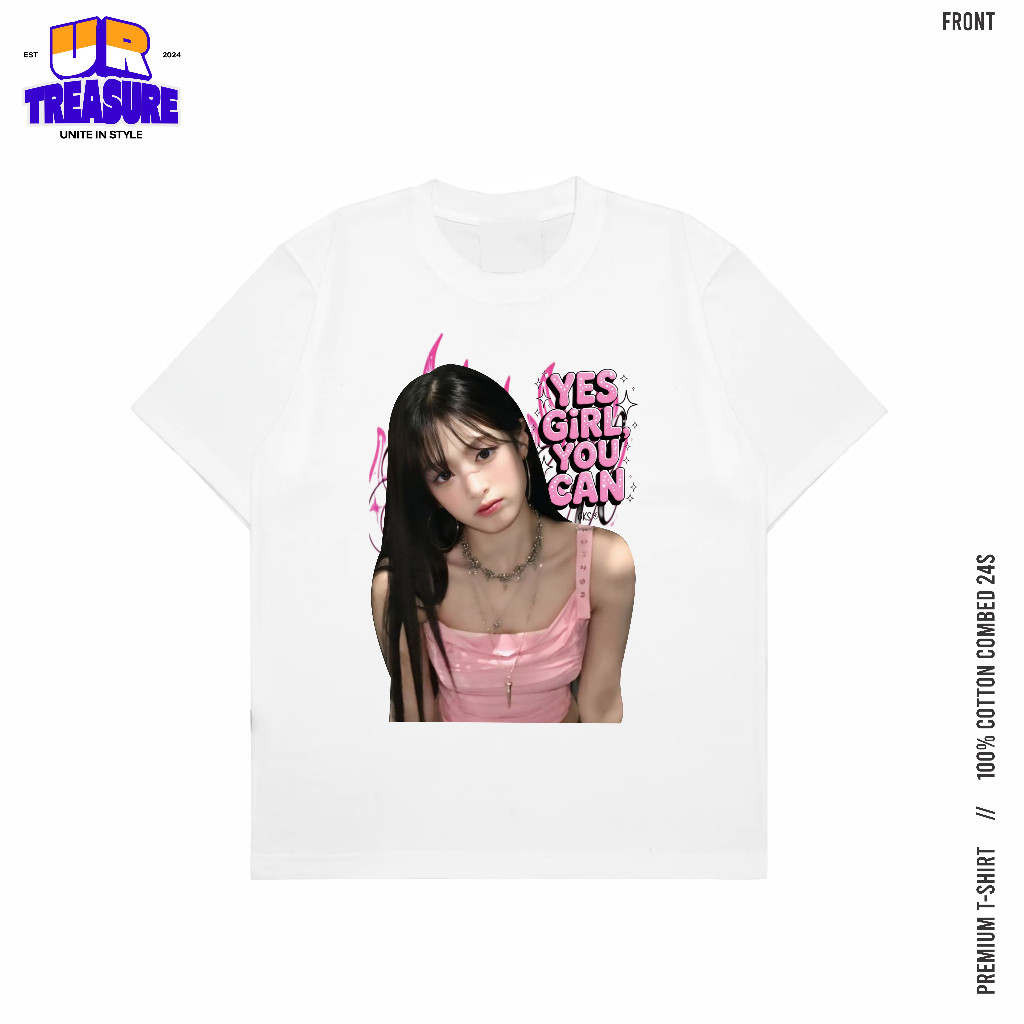 AHYEON BABYMONSTER เสื้อยืด Oversize ผ้าฝ้ายหวี 30S/ เสื้อยืด Ahyeon Babymonster