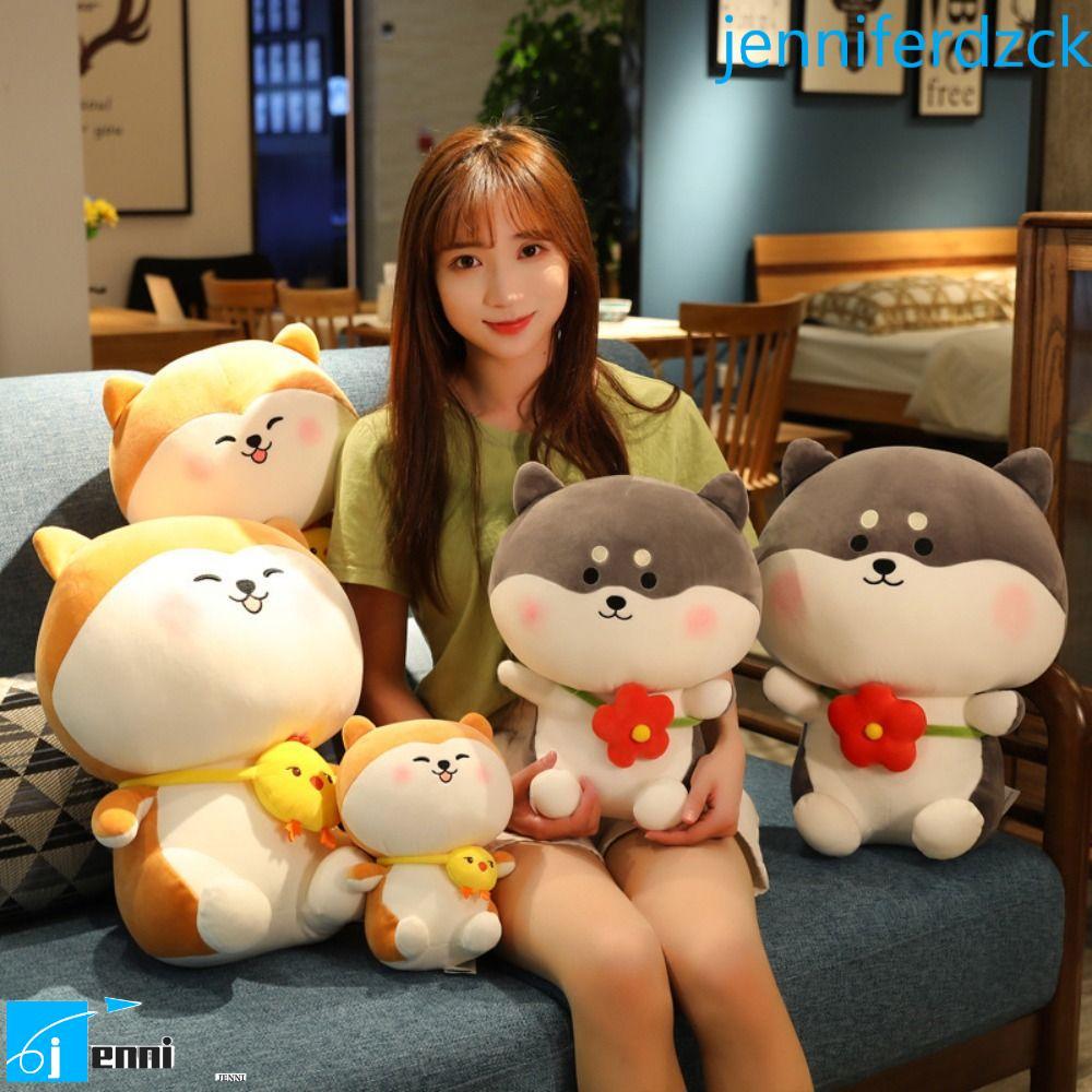 JENNIFE Husky Dog Plush ของเล่นตุ๊กตาจําลอง Husky Plushie ปัจจุบันคริสต์มาสของขวัญของขวัญวันเกิดเด็ก