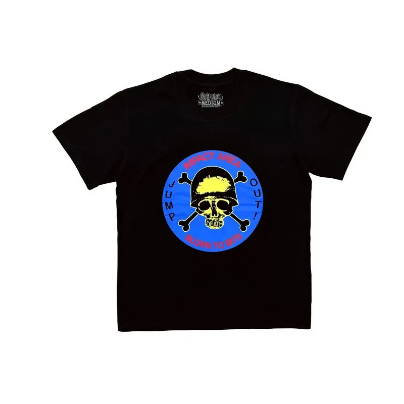 เสื้อยืด New Men Tour merch OSAMASON Black Skull Death เสื้อยืดฮิปฮอป สเก็ตบอร์ด สตรีท ผ้าฝ้าย เสื้อ