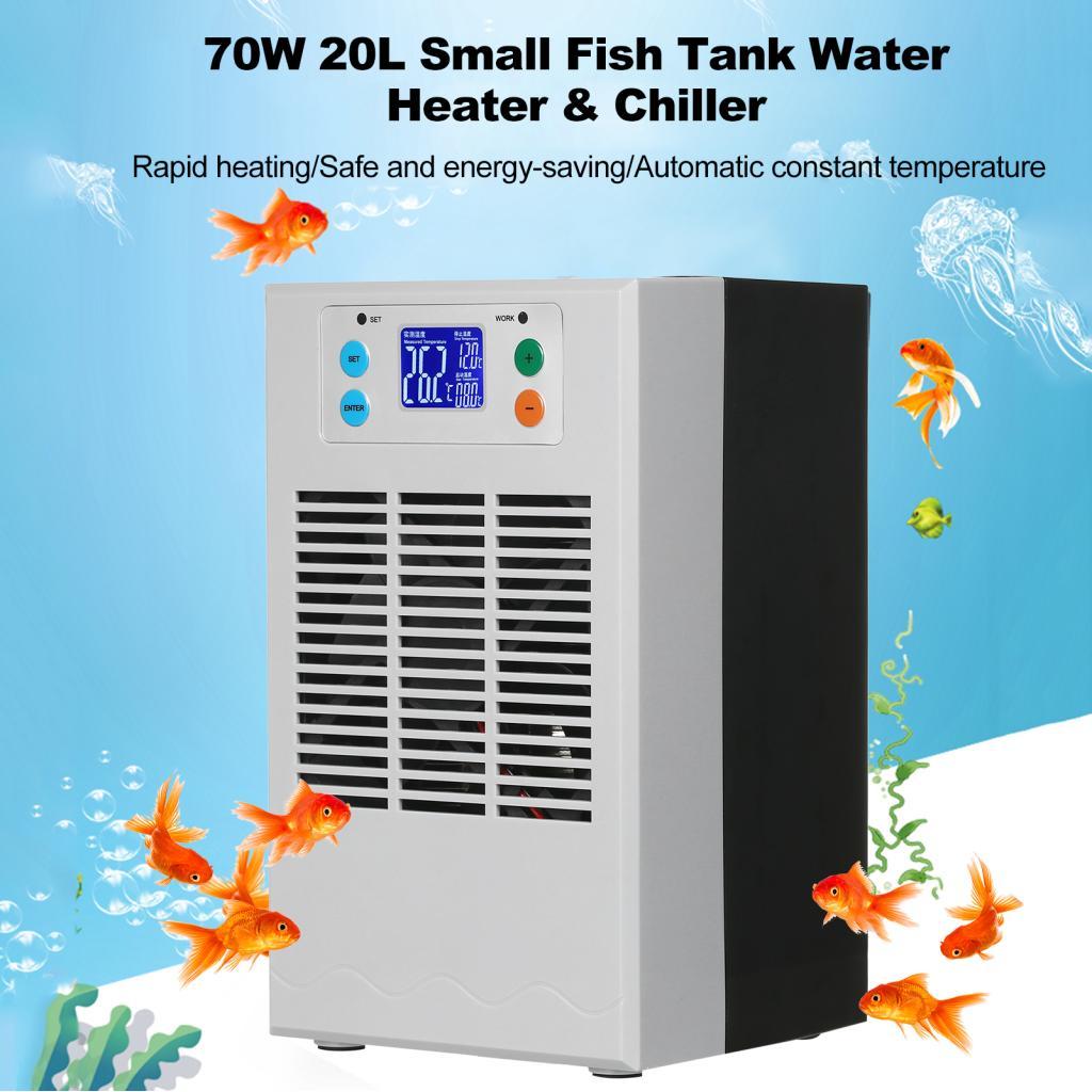 70W 20L เครื่องทําน้ําอุ่นตู้ปลาขนาดเล็ก & Chiller Aquarium Semiconductor คูลเลอร์อิเล็กทรอนิกส์จอแส
