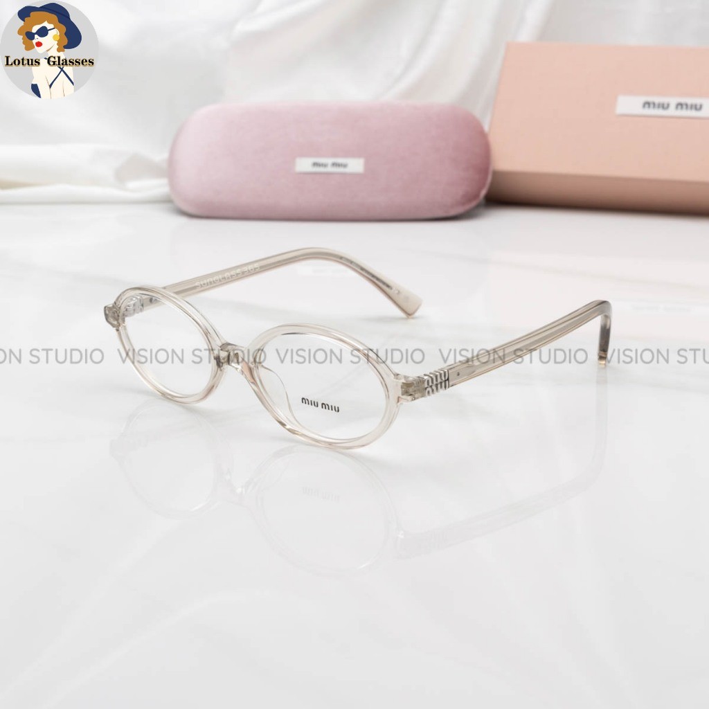🍀แว่นสายตา Miu Miu รุ่น MU01XV สีใส 12U1O1 ใหม่ ของแท้100% รับประกัน 2 ปีเต็ม พร้อมอุปกรณ์
