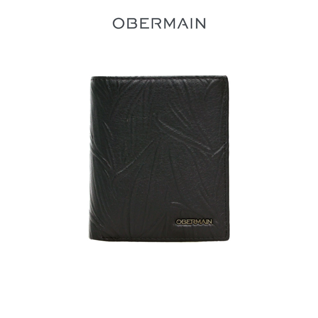 OBERMAIN RFID Tall Wallet / Leather / Black / OBW338G2