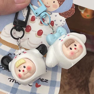 ในไทยน่ารักสามมิติการ์ตูนพวงกุญแจ ins หวานหญิงสาวหัวใจกระเป๋าจี้ของขวัญเพื่อนสนิทCOD