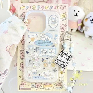 เคสไอโฟน16 13 17สำหรับ IPhone 13 15 17 air 16 11 14 12 Pro Max 7 8 15 14 16 Plus เคส IMD ลายCinnamorollน่ารัก