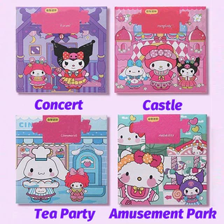 GeeToy การ์ตูนขนาดใหญ่แม่เหล็กหนังสือที่เงียบสงบ DIY กระดาษบ้านตุ๊กตาแต่งตัวสติกเกอร์ของเล่นเพื่อการศึกษาสําหรับของขวัญเด็ก