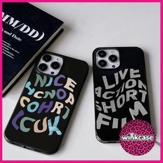 เคสไอโฟน11 แฟชั่นตัวอักษร ที่มีสีสันพื้นผิวมันวาว สำหรับ IPhone 17 11 14 15 13 16 12 Pro Max X 7 8 16 Plus XR XS SE 2 3