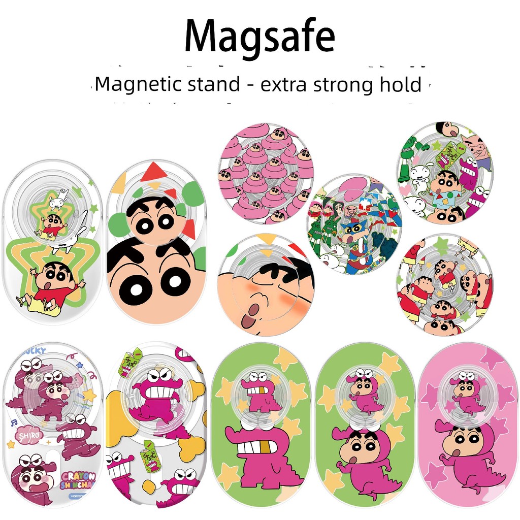 วงเล็บแม่เหล็ก giptok แม่เหล็ก Magsafe Strong Magnetic Clap การ์ตูนน่ารัก Crayon Shin-Chan ไข่เค็ม S