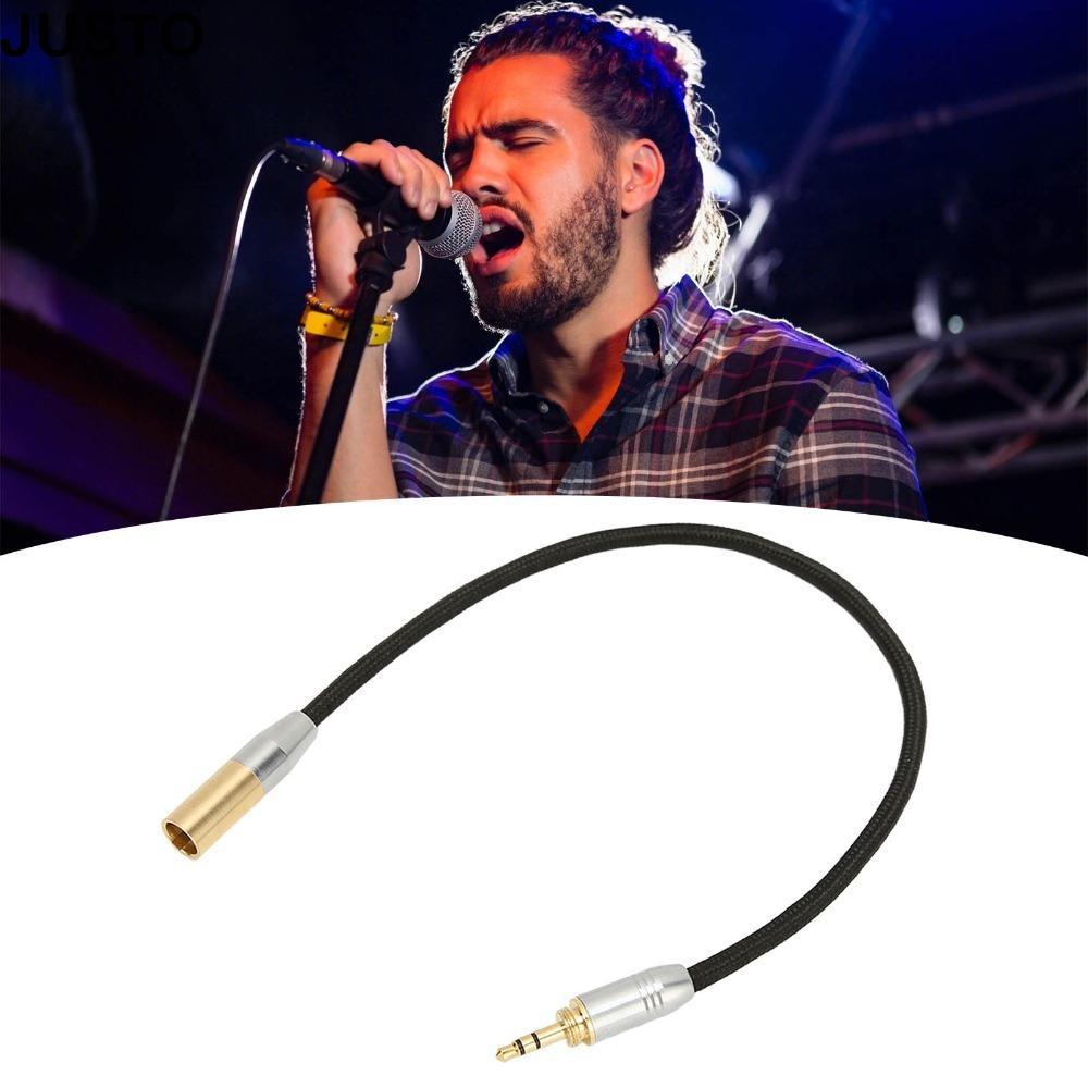 JUSTO 3.5 มม.ชายเป็น Mini XLR 3pin Cable, 3 Pin Connector Plug and Play Professional Audio Cable, St