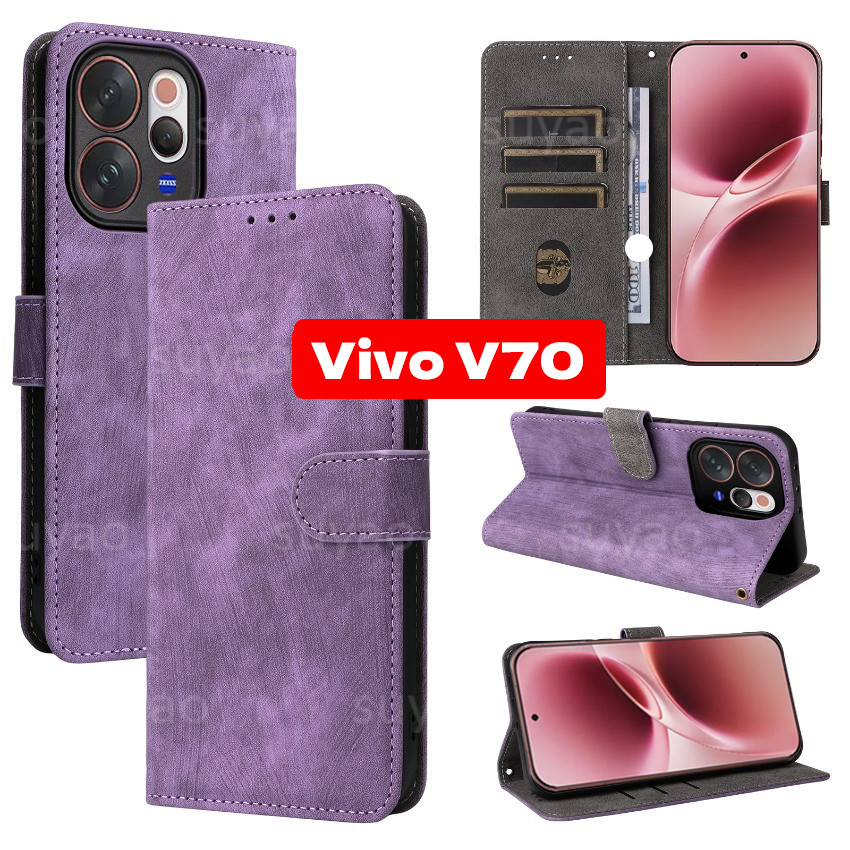 สําหรับ Vivo V70 5G 2026 เคสโทรศัพท์ซิปหนังหรูหรา Lanyard ปลอก VivoV70 Lite VivoV70Lite V60 V50 กระเป๋าสตางค์ช่องใส่การ์ดกันกระแทกปลอดภัย RFID Stand Holder แฟชั่นปกหลัง ราคา ถูกที่สุด ดีลบีเคเค