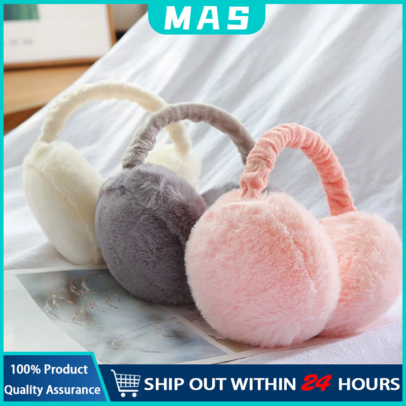 MAS ที่ครอบหูกันหนาว ดีไซน์พับได้ กันลมและกันความเย็น อบอุ่นและไม่อับชื้น พกพาสะดวก