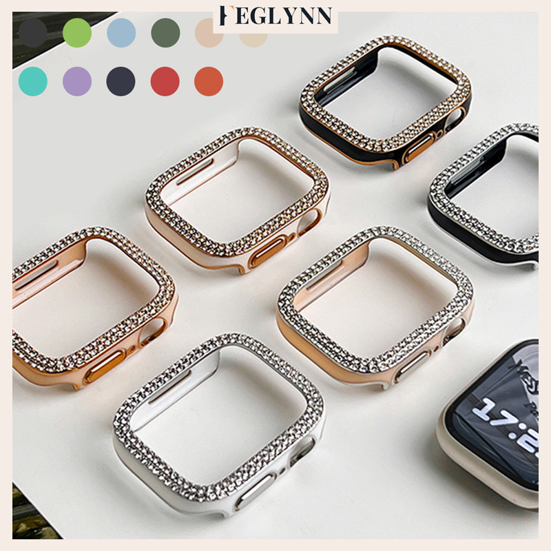 กรณีเพชร for IWatch Ultra 3/SE 3 Apple Watch Series 11 10 9 8 7 ปกป้องกัน PC for 46มม 44มม 42มม 41มม 40มม 38มม