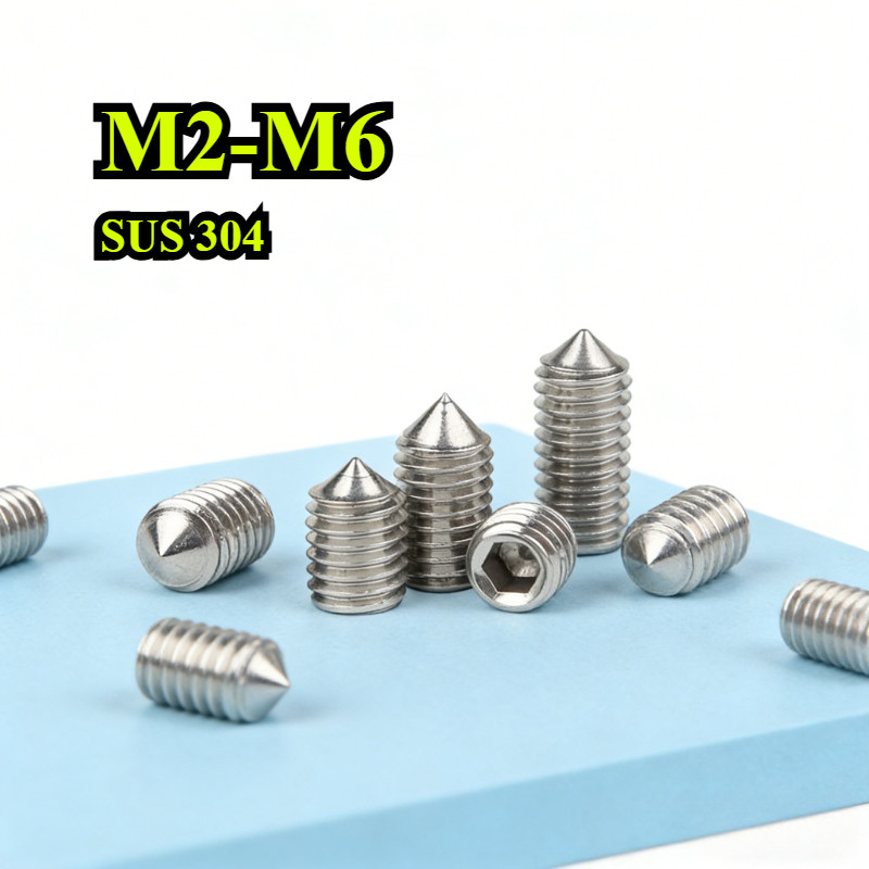 [ZQ-R] สกรูยึดปลายสแตนเลส 304 M2M2.5M3M4M5M6