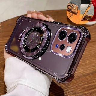 VIVOV70 2026 กันกระแทกปลอกอ่อนสําหรับ Vivo V70 Elite FE V 70 V70Elite V70Fe V70Lite 4G 5G Clear Jelly Case Stand Holder หนาถุงลมนิรภัยกันชนฝาครอบโทรศัพท์แม่เหล็ก