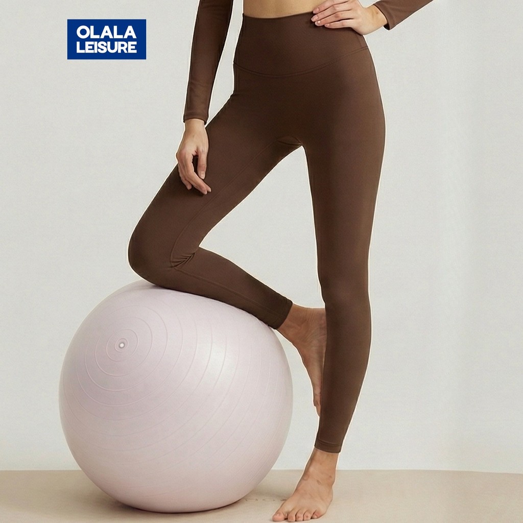 OLALA LEISURE กางเกงโยคะ เอวสูง ทรงสลิมเมอร์ ยกสะโพก กระชับหน้าท้อง สไตล์ยุโรป อเมริกัน สําหรับผู้หญิง