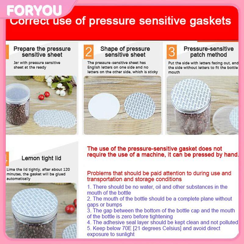 FORYOU 200 ชิ้น Self-กาวโฟมความดัน Sensitive Seal หมวกซับ Tamper ทนซีลสําหรับเครื่องสําอาง Jar ขวดหม