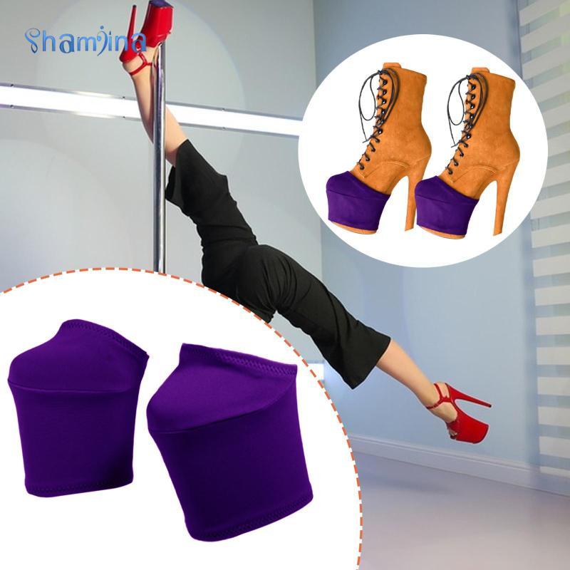[Shamjina] 2x Stripper Pole Dance Shoe Protectors ผ้ายืดหยุ่น Anti Slip Grip Sleeves