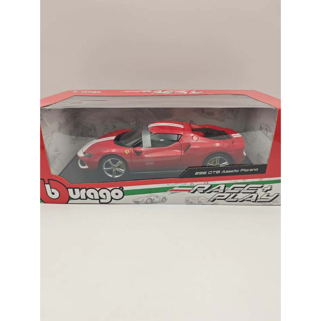 [สต๊อกพร้อม] ดีกว่า Meigao 1: 18 Ferrari 296GTB Note: กล่องไม่ดีมาก ทดสอบภาพรถยนต์ไร้ที่ติ! ราคาขายท