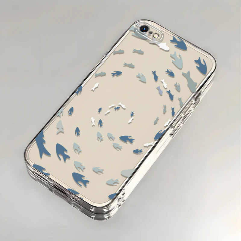 เหมาะสําหรับ Apple 6s/7/8plus เคสโทรศัพท์ใหม่ iPhoneXSmax หมุนปลา Group XR นุ่ม 17 Shock-proof 11pro