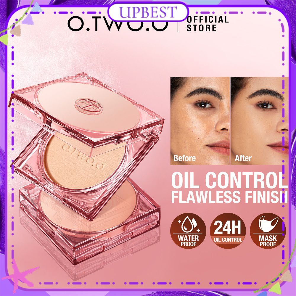 ♕ O.two.o Fog Mirror Lock Makeup Honey Powder Cake Concealer Foundation Brightening Moisturizing Fac