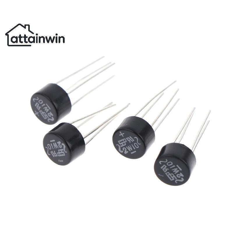 Attainwin 10/20/30 ชิ้นใหม่ 2W10 2A/1000 V ไดโอดสะพาน Rectifier รอบ Vridge Bridge Sta th