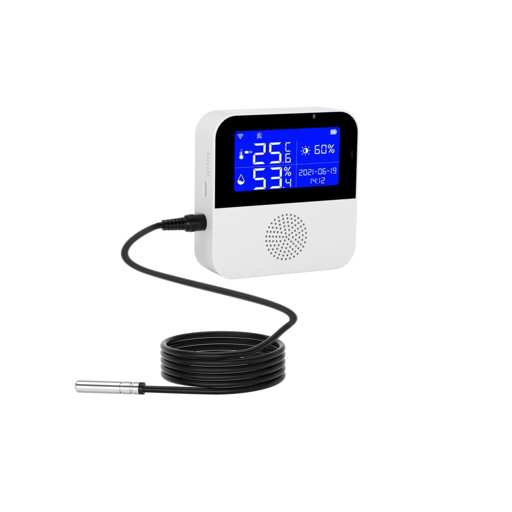 Tuya สมาร์ท WIFI เซ็นเซอร์อุณหภูมิและความชื้นพร้อมจอแสดงผล LCD แบ็คไลท์เครื่องวัดอุณหภูมิในร่มเครื่องวัดความชื้นอุปกรณ์บ้านอัจฉริยะ ราคา ถูกที่สุด ดีลบีเคเค แกลเลอรีภาพที่ 8