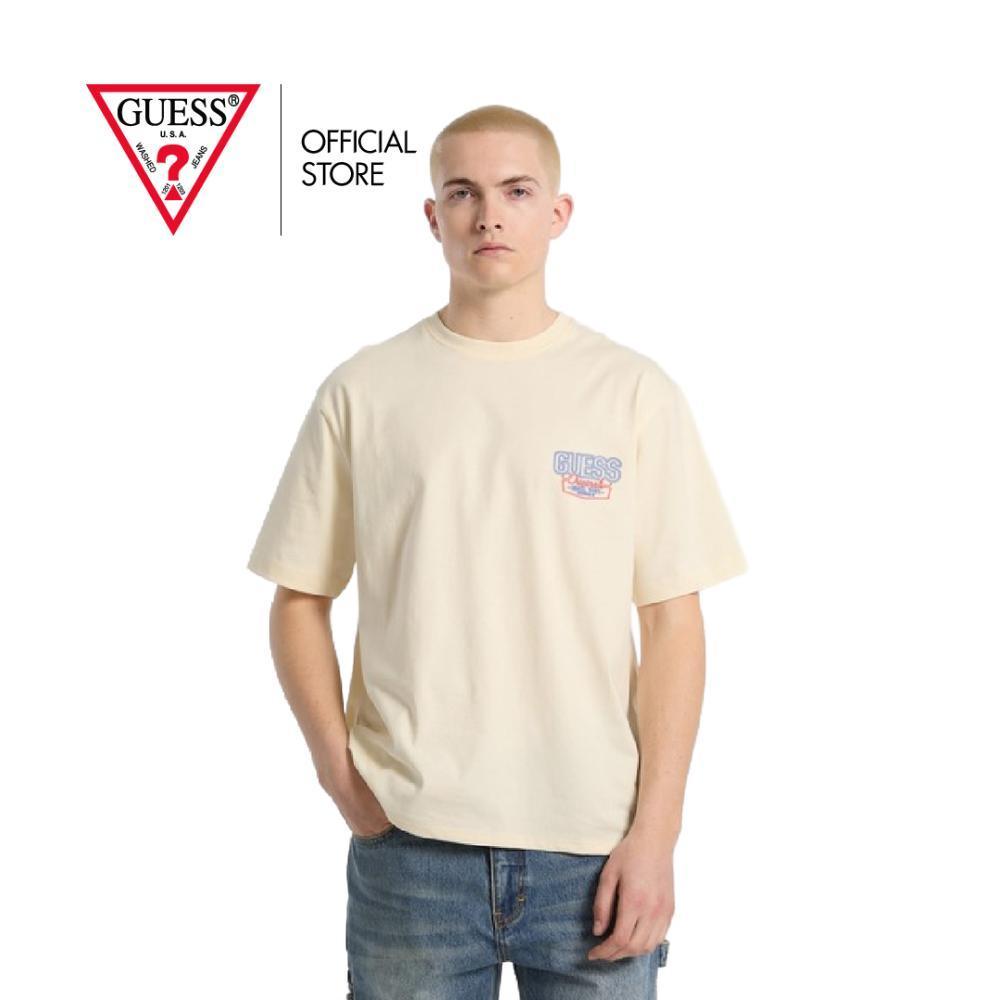 GUESS MEN เสื้อยืด รุ่น M5GI62K8FQ4  สีเบจ