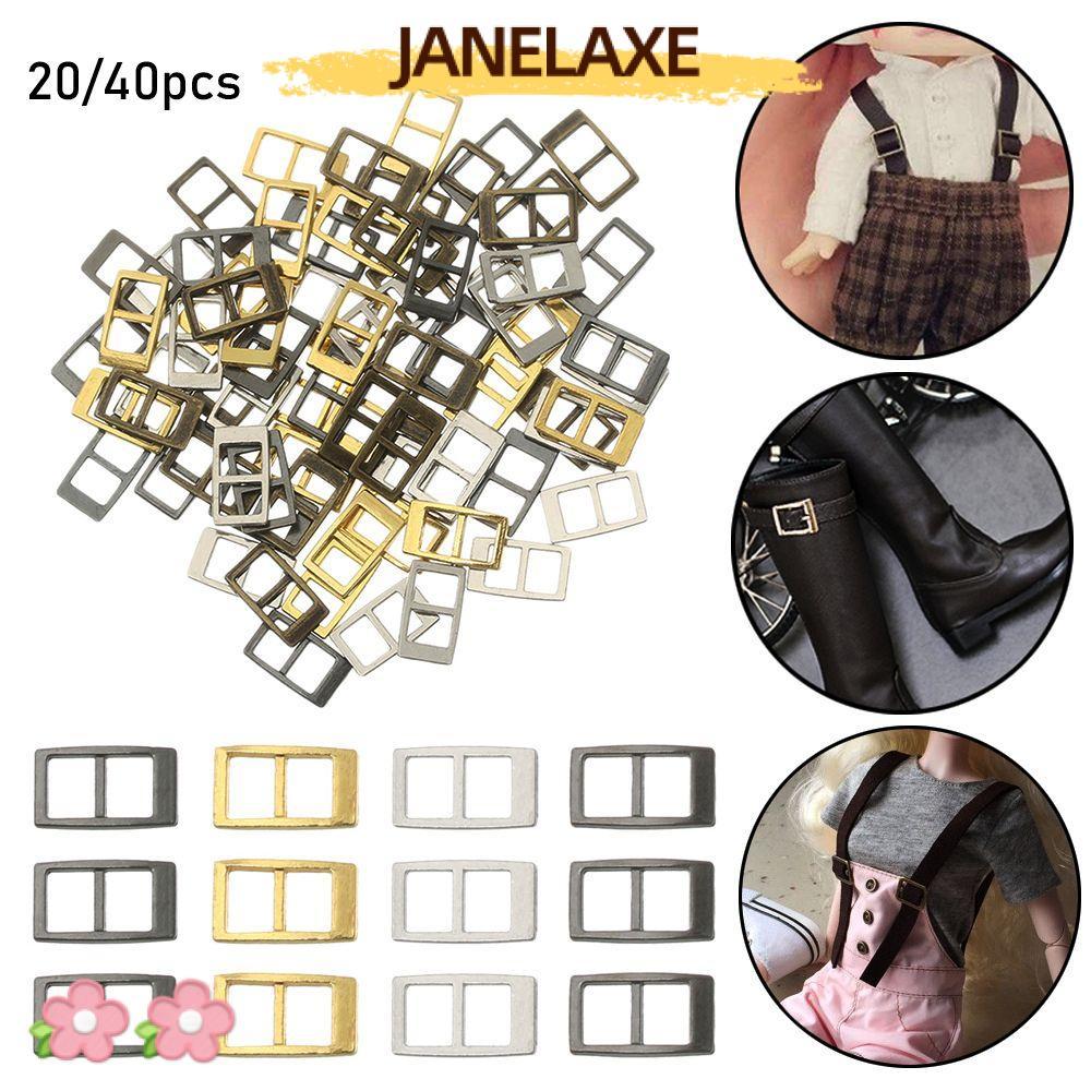 JANELAXE932JN 20/40 ชิ้นเข็มขัดปุ่มคุณภาพสูง Mini Ultra-ขนาดเล็ก 4 สี Diy ตุ๊กตาหัวเข็มขัด