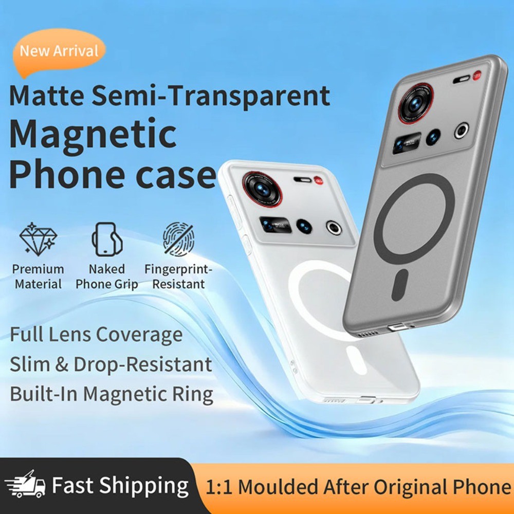 เคสแม่เหล็กสําหรับ ZTE nubia Z70S Ultra Z70 Ultra Z80 Ultra Case Matte โปร่งใสซิลิโคนอ่อนนุ่มฝาครอบป