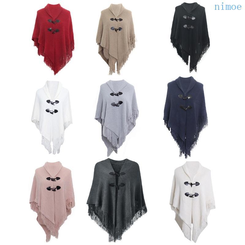 Nio Shawl Wrap Poncho With Button Shawl Wrap Poncho Ruana Cape Shawl Open Front
