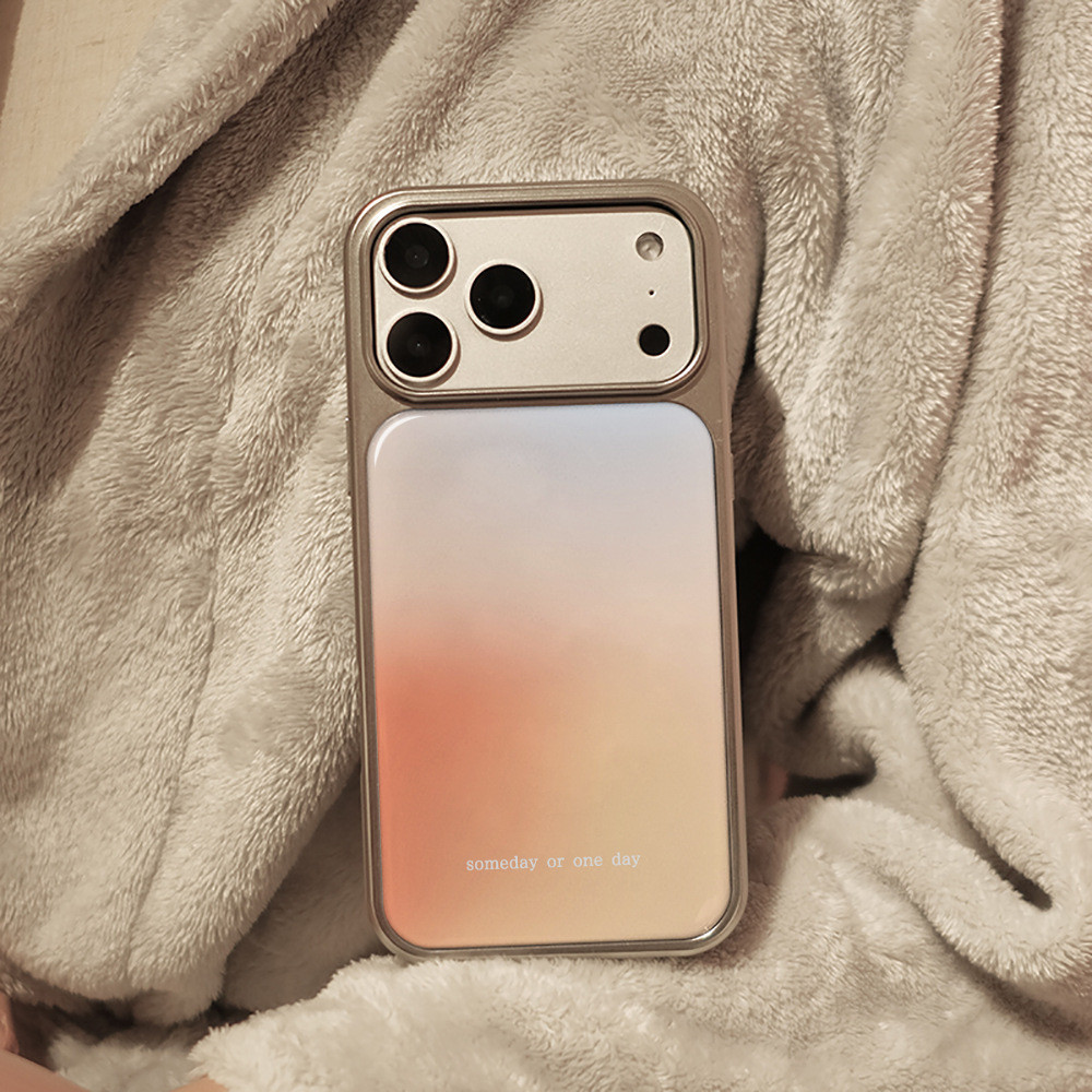 สีไล่ระดับสีทําเคสไฮโดรเจลกรอบสีดํามันวาวเหมาะสําหรับเคสโทรศัพท์ Apple 17pro 16pro อีพ็อกซี่ 15pro ก