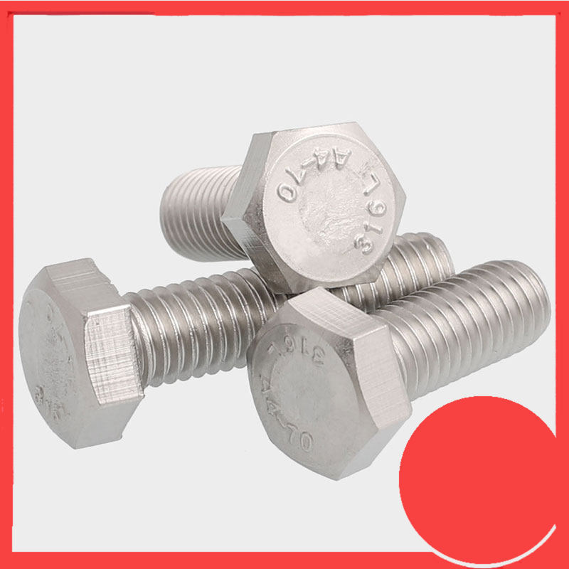 สกรูหกเหลี่ยมสแตนเลส 316, สลักเกลียวฟันเต็ม DIN933 สกรูหัวหกเหลี่ยมแบบขยาย M8/M10/M12 * L10-200 มม.S