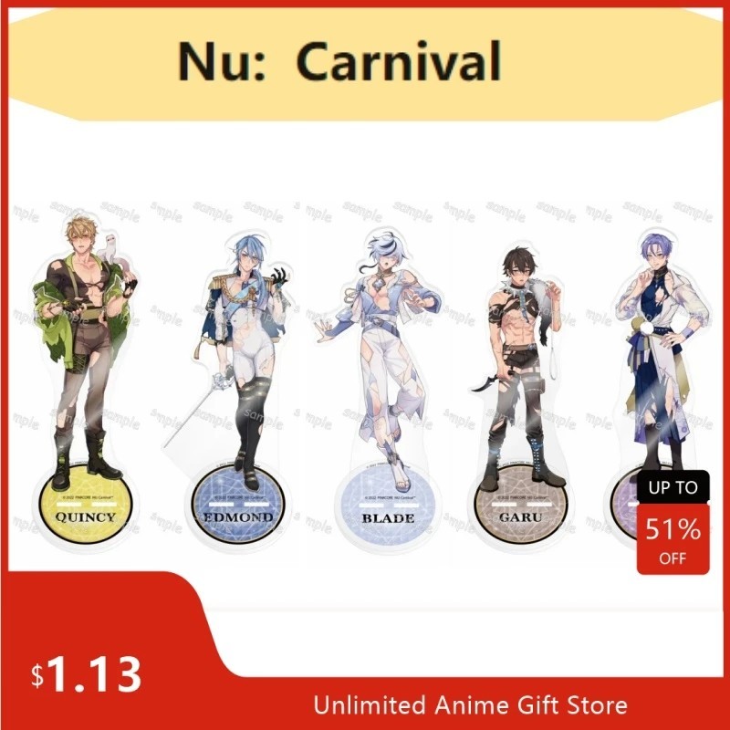 Standee รุ่น Nu: Carnival อะคริลิคโต๊ะศึกษาตกแต่งเกม BL Nu Carnival ตัวอักษร Eden Kuya Olavine Quinc