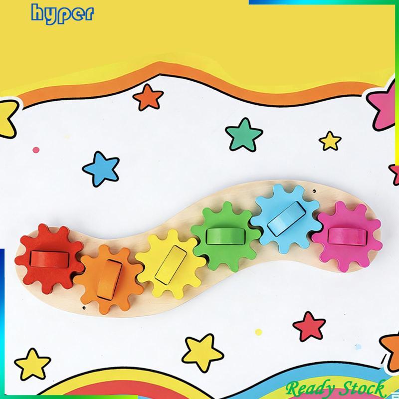 [Hyper] Busy Board Gear Toy for Boys Girls Wooden Base Pegboard DIY Accessories Educational Activity