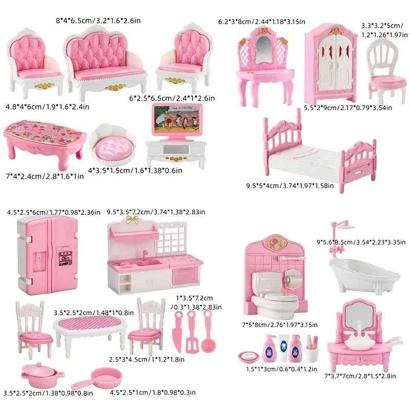 ชุดเฟอร์นิเจอร์ตุ๊กตา 1:12 อุปกรณ์เสริมสำหรับบ้านตุ๊กตา thumbnail 3