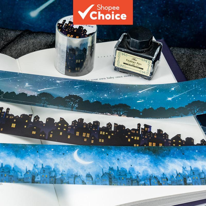 Journal Go 4.5x200 ซม.อาคาร Along the Trip เทปความงาม Masking เทปสําหรับ Junk Journal สมุดวัสดุ Jour