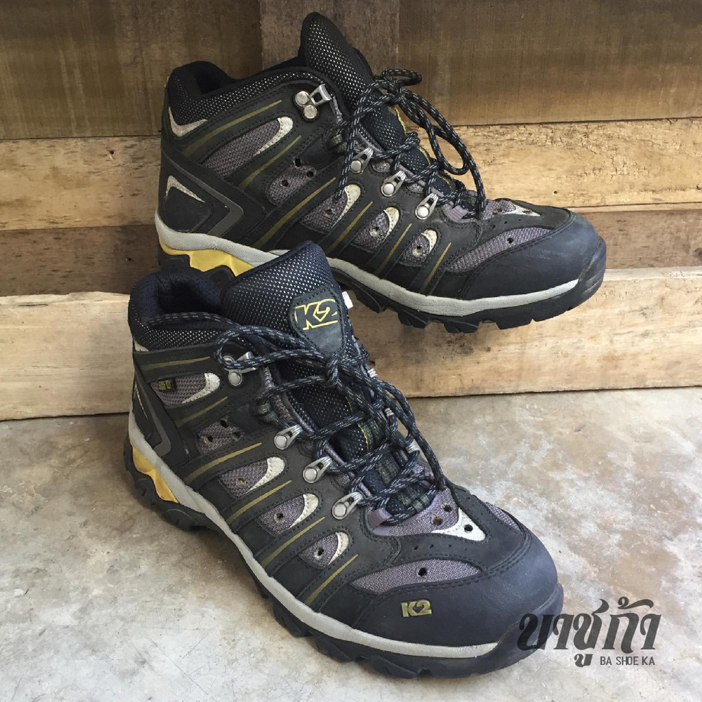 รองเท้าเดินป่า K2 /สีดำ-เหลือง /เบอร์ 44 (รองเท้ามือสอง)