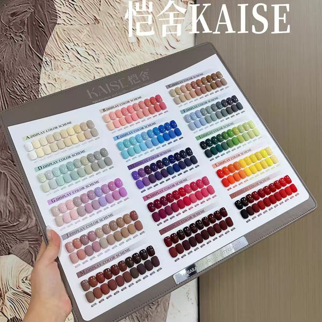Kaise ยาทาเล็บ 120 สี  เซ็ตสี Kaise แถมชาร์ต 120 สี  ฟรีชุดชาร์จชาร์จ กาวอเนกประสงค์