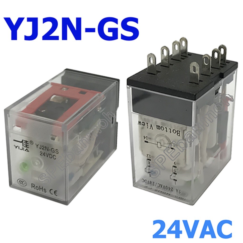 MY2N J2N-GS-24AC รีเล์ย์ JY2N-GS (≈MY2 Relay) 24VAC 5A 25VAC/28VDC