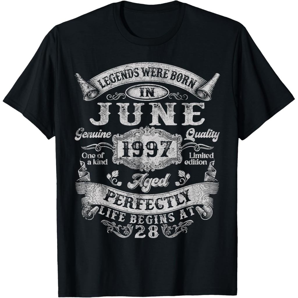 Legends Were Born In June 1997 Vintage 23rd Birthday Men Boy T-Shirt