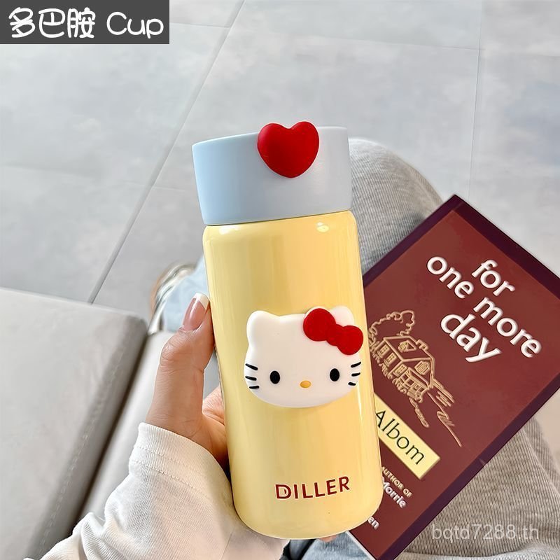 หญิงกระติกน้ําร้อนถ้วยสแตนเลส hellokitty แบบพกพาความจุขนาดใหญ่ a75 Yan สามารถถือมูลค่าถ้วยน้ําสูงนัก