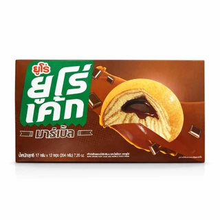 [1กล่อง12ซอง] Euro ยูโร่ คัสตาร์ดเค้ก อร่อยทุกที่ทุกเวลา ปริมาณ 204กรัม
