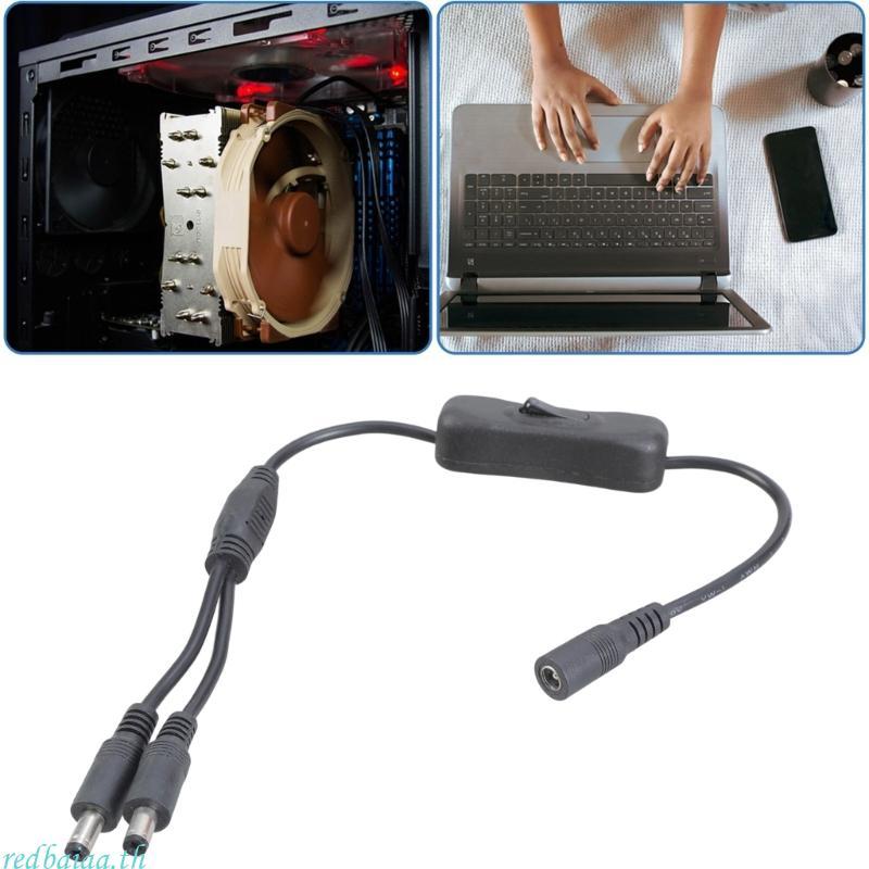 Redbaiaa DC5521 Extension Cable 5 5x2 1mm Y Splitter 1 Female to Two Male
