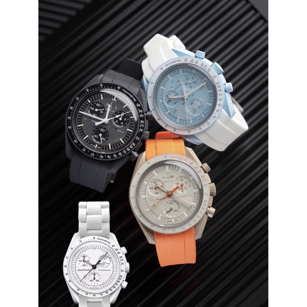 [Strap] เหมาะสําหรับ swatch x omega Strap Silicone swatch omega Strap Joint snoopy สายรัดข้อมือ